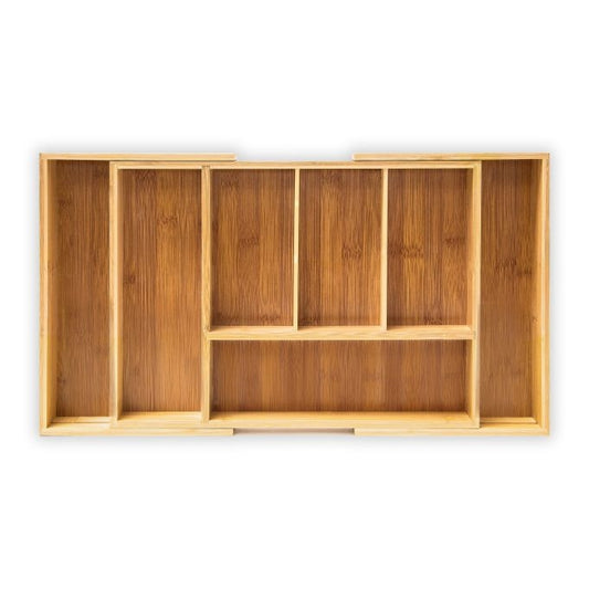 Pull-out cutlery box in bamboo size XL