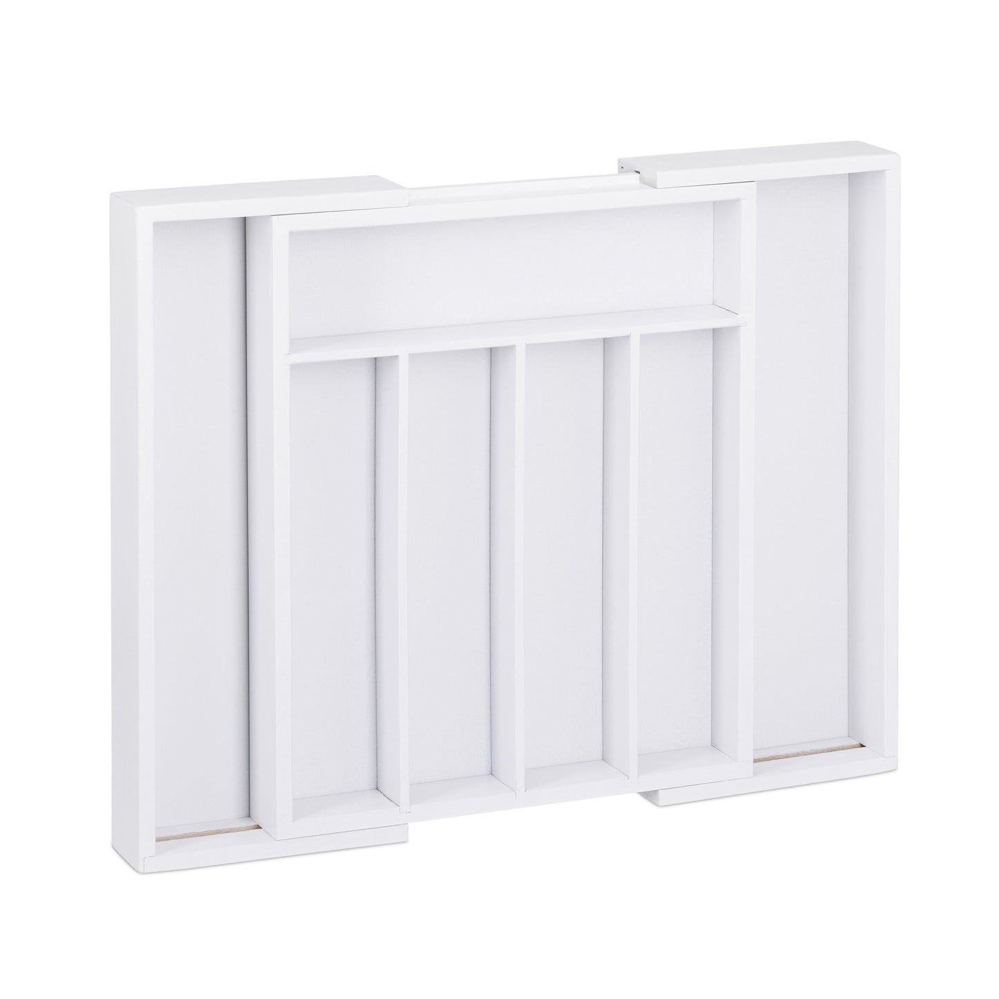 Pull-out cutlery box in white bamboo