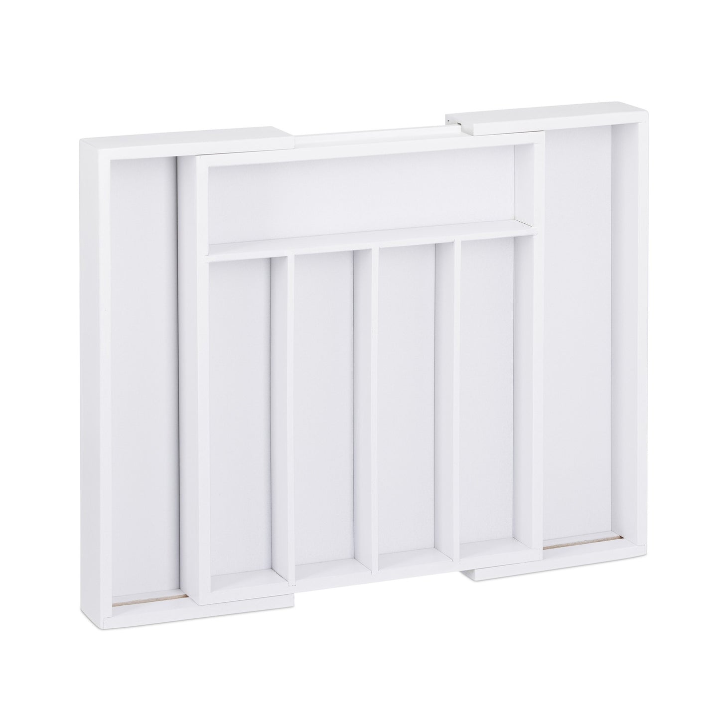 Pull-out cutlery box in white bamboo