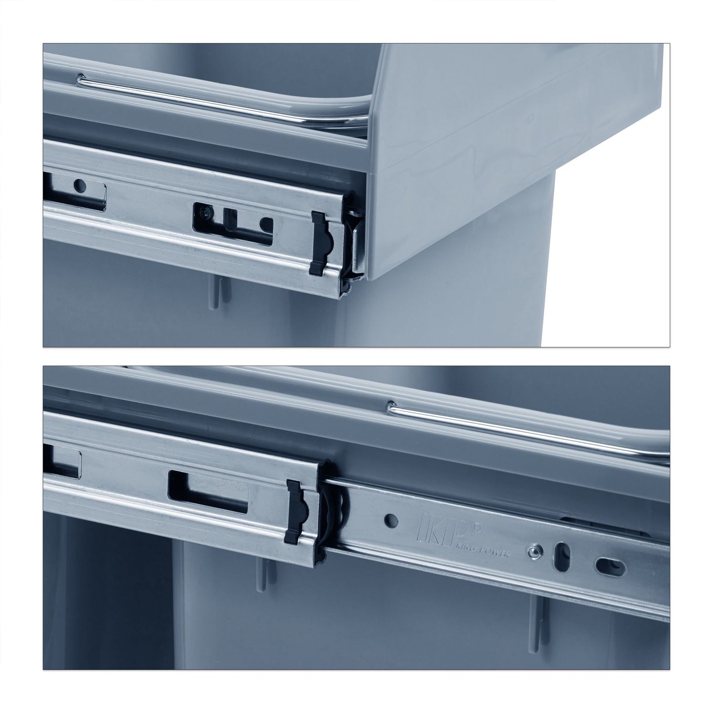 Pull-out source sorting 2 waste bins