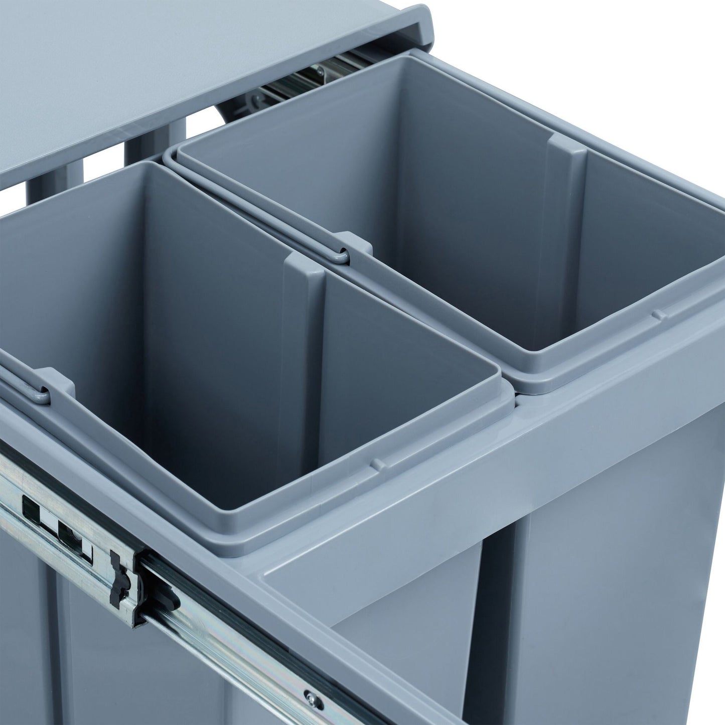 Pull-out source sorting 3 waste bins