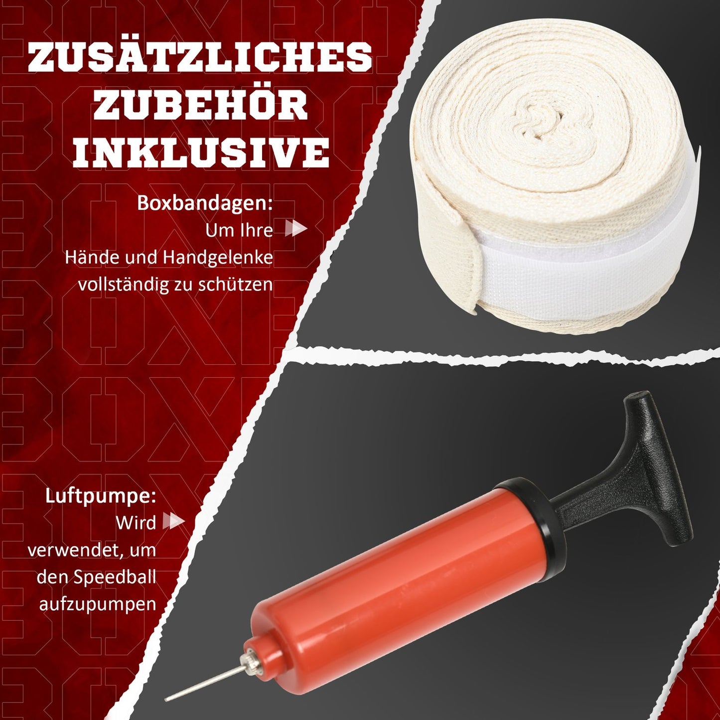 Adjustable boxing rack with reflex bar and bag, 1.63-2.05 M