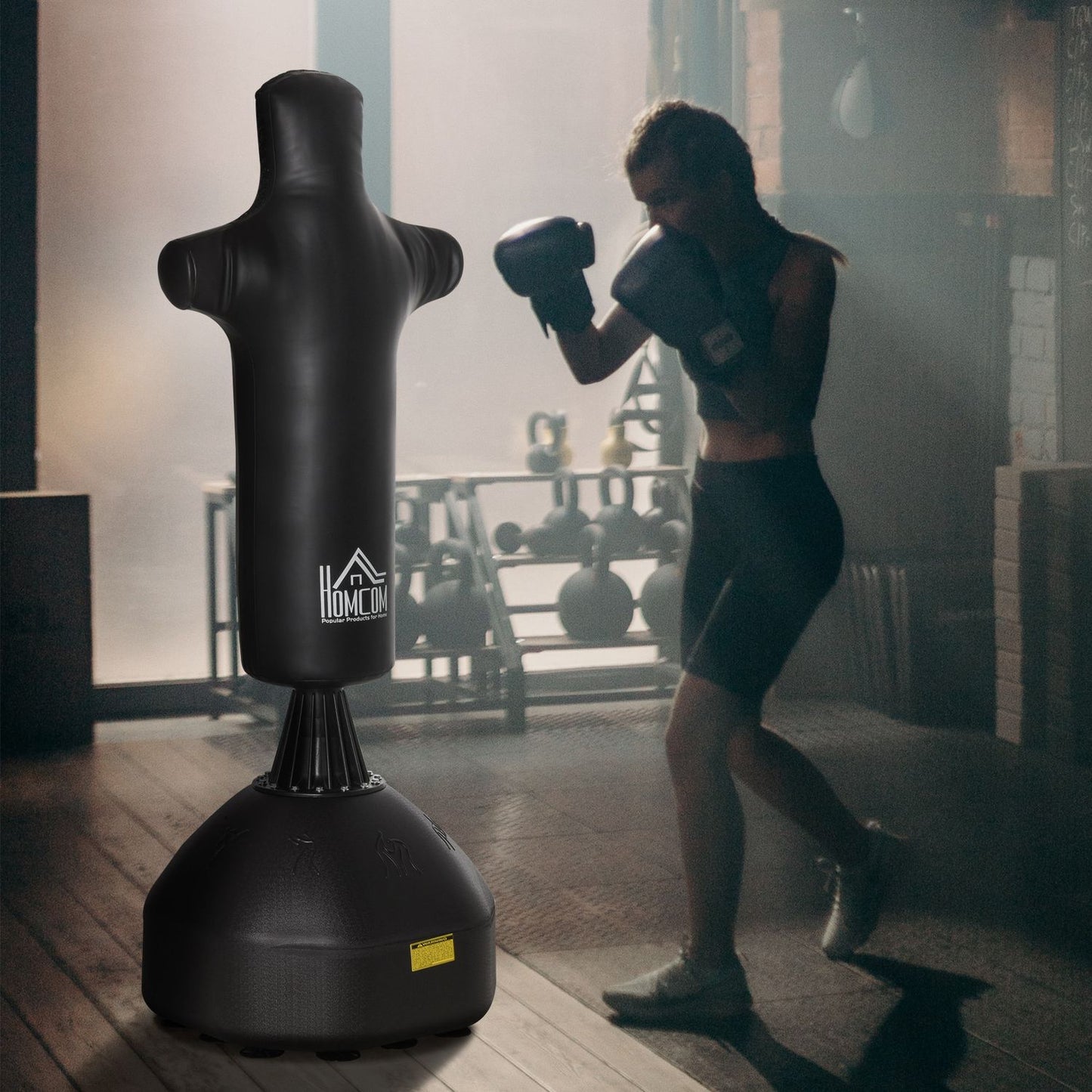 180cm Heavy Duty Standing Punching Bag - Black
