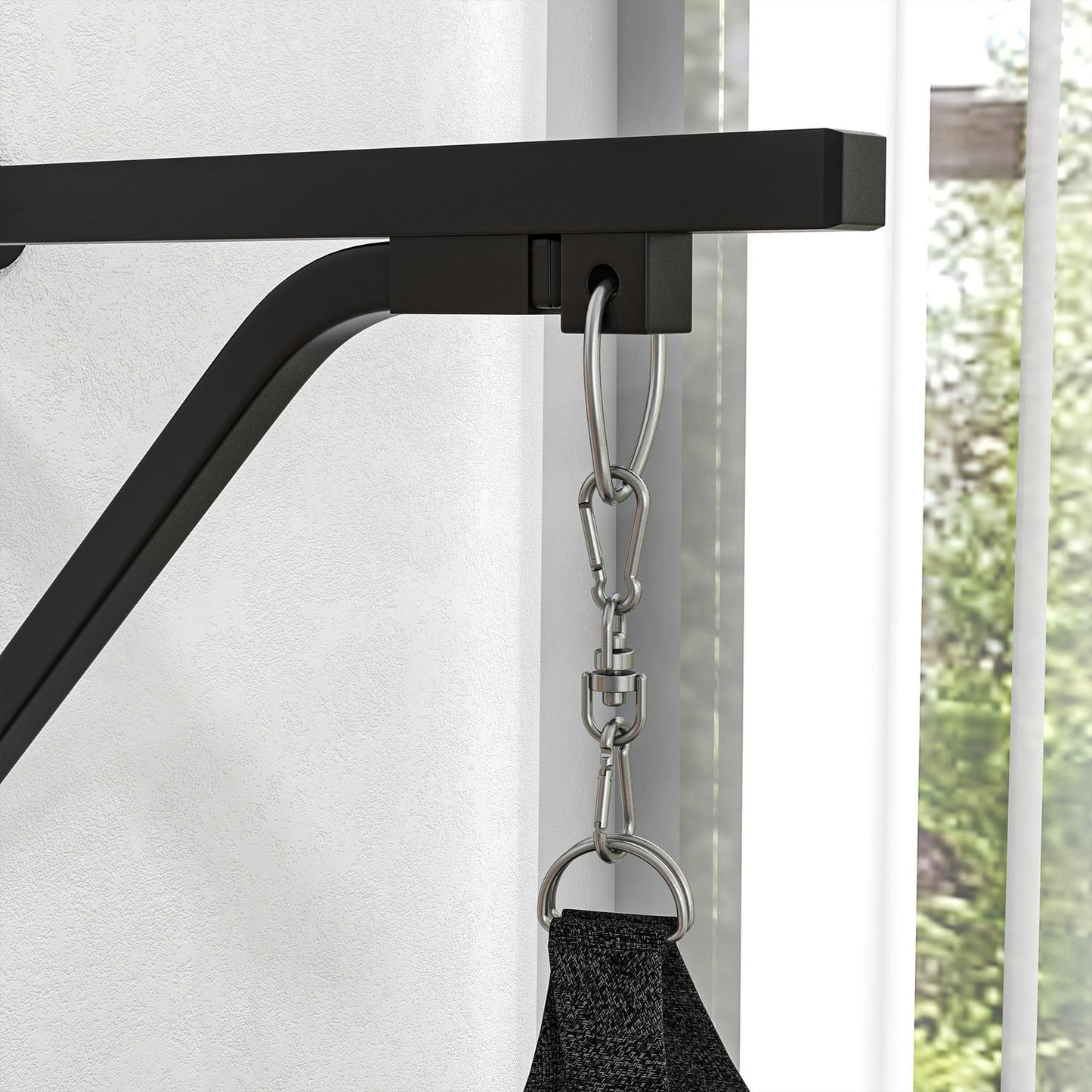 Wall bracket for punching bag, adjustable steel stand with gloves