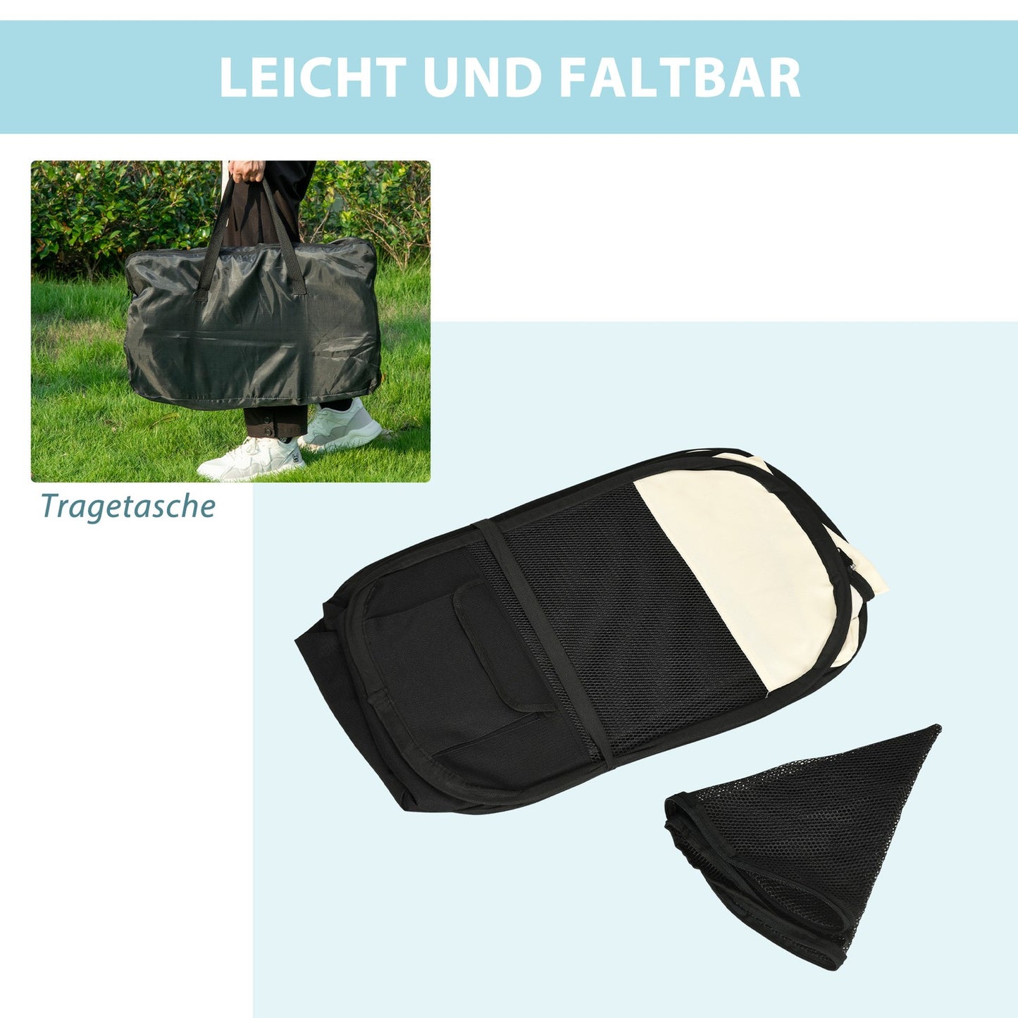 Collapsible puppy playpen - Waterproof outdoor enclosure 92x92x58cm