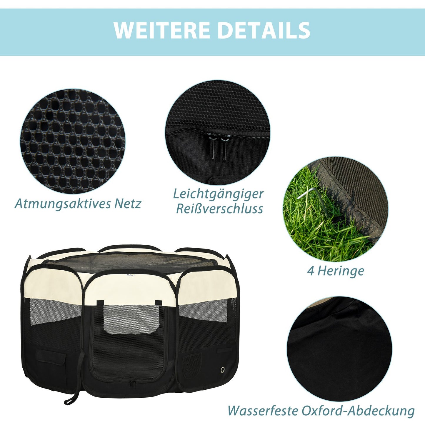 Collapsible Puppy Crate - Waterproof Outdoor Cover