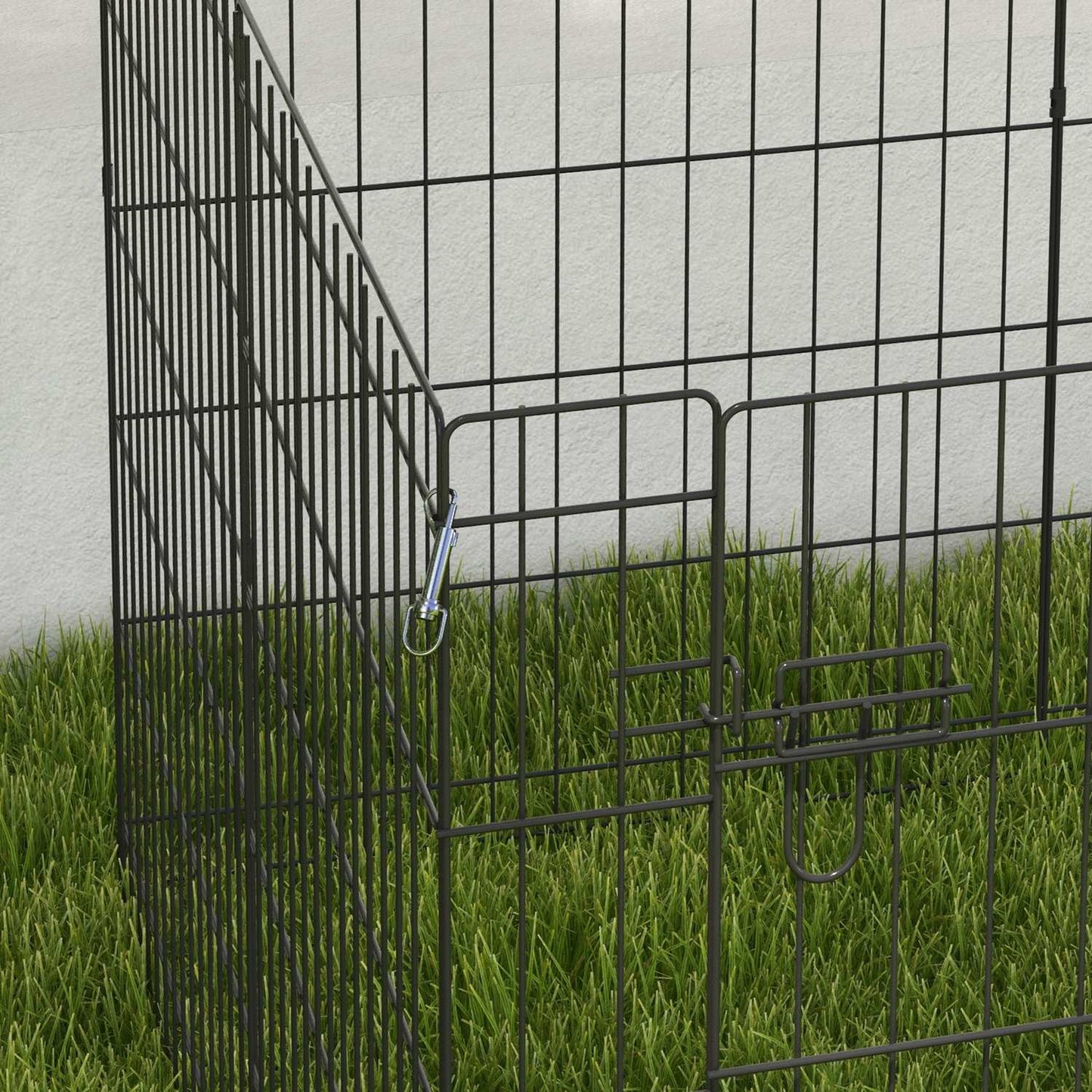 Outdoor Metal Puppy Playpen - 76 cm high, 8-piece set