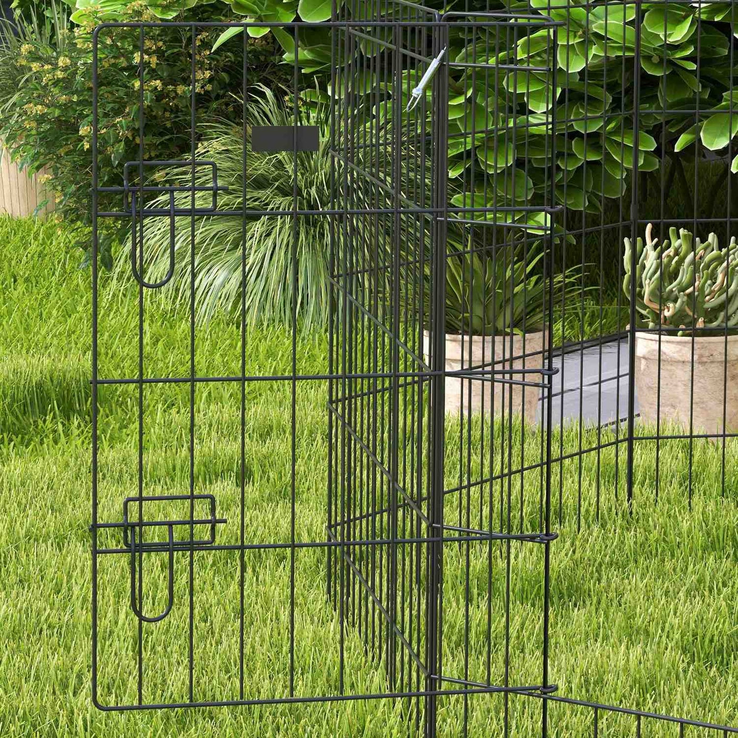Outdoor Metal Puppy Playpen - 76 cm high, 8-piece set