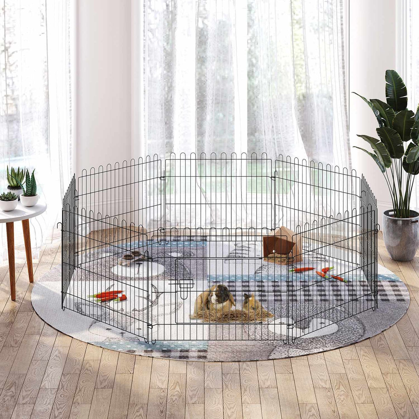 Puppy Playpen, Flexible Outdoor Pet Fence, 5 Sizes