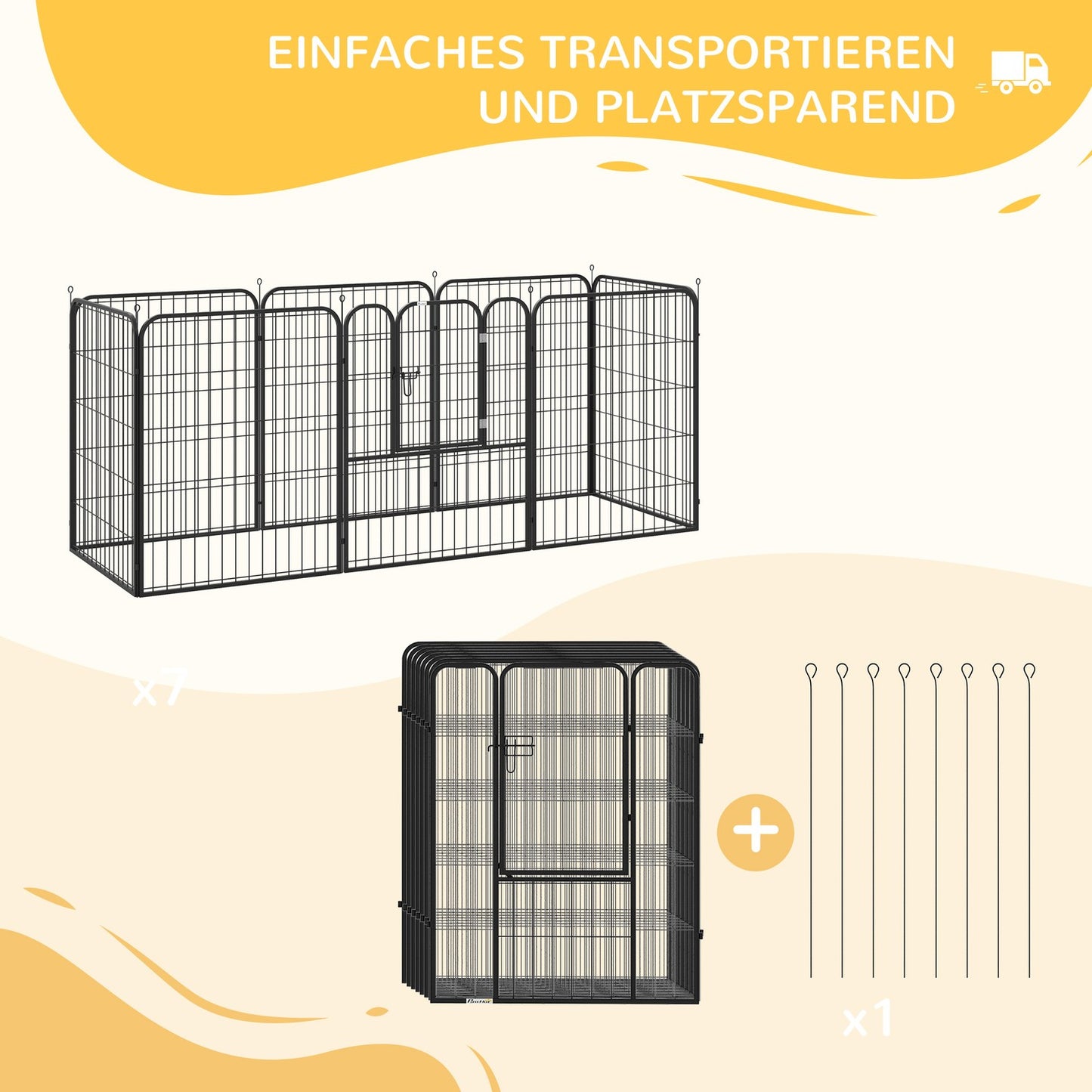 Metal Outdoor Dog Playpen - Customizable Shape, Door