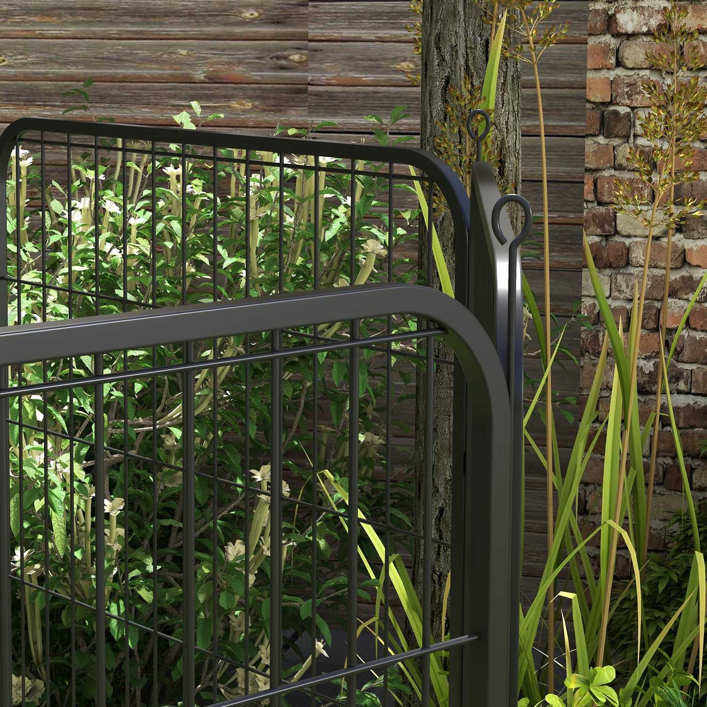 Metal Outdoor Dog Playpen - Customizable Shape, Door