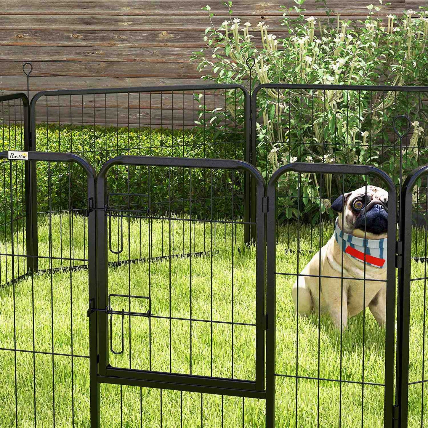 Puppy playpen Outdoor enclosure - 8 panels, door, 60x80 cm