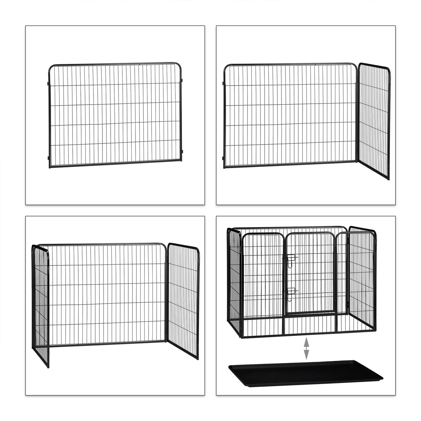 Puppy kennel with floor