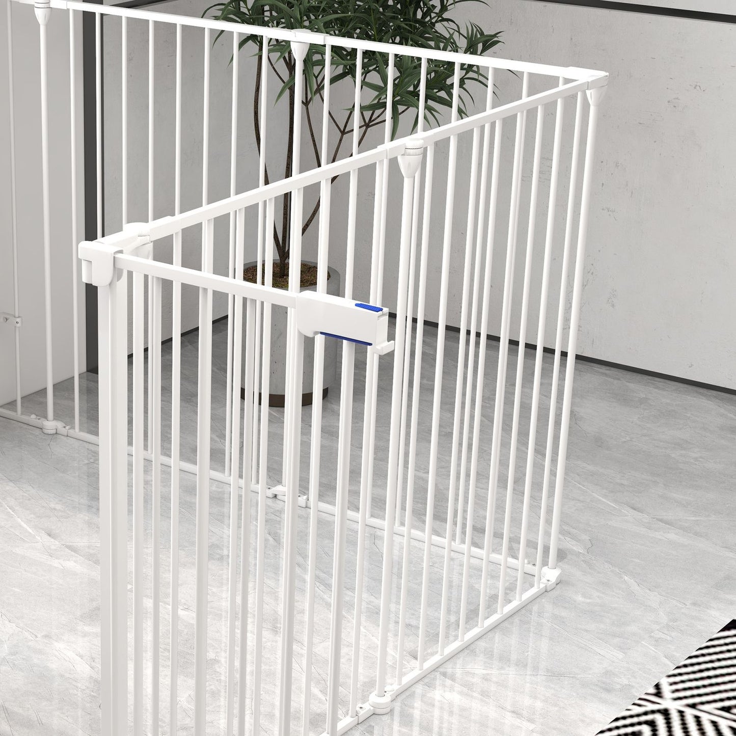 Dog playpen, 90 cm high, collapsible 8-panel outdoor enclosure