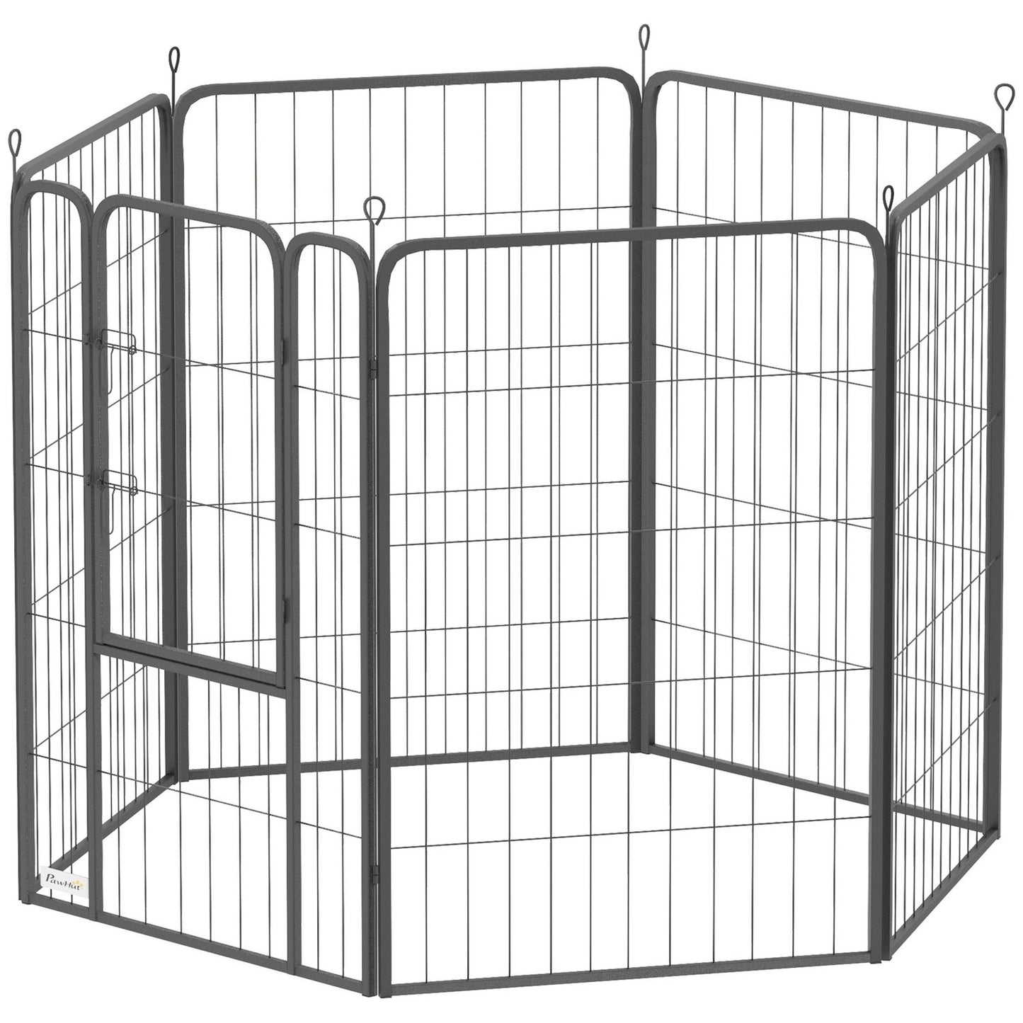 Hexagonal puppy playpen - collapsible, 100 cm high, outdoor use