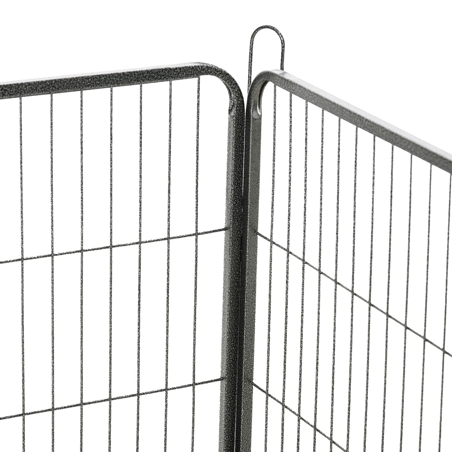 Outdoor puppy cage, steel, 16 segments, 2 doors, 60 cm high