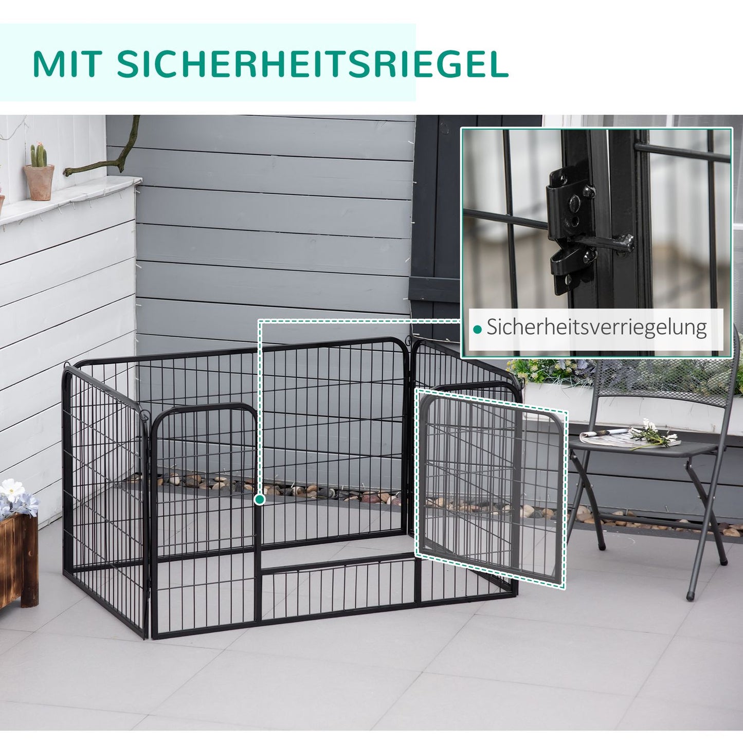 Puppy outdoor playpen - 70 x 80 cm Portable fence