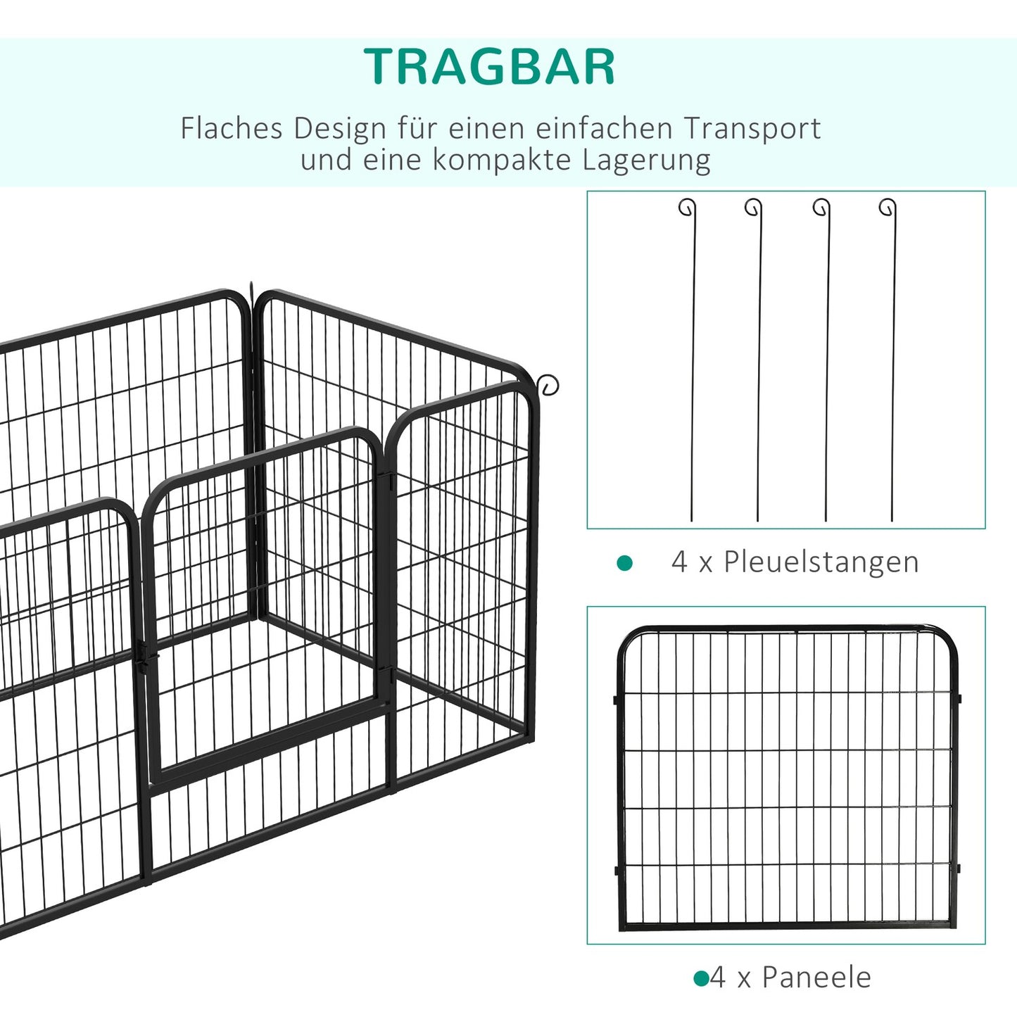 Puppy outdoor playpen - 70 x 80 cm Portable fence