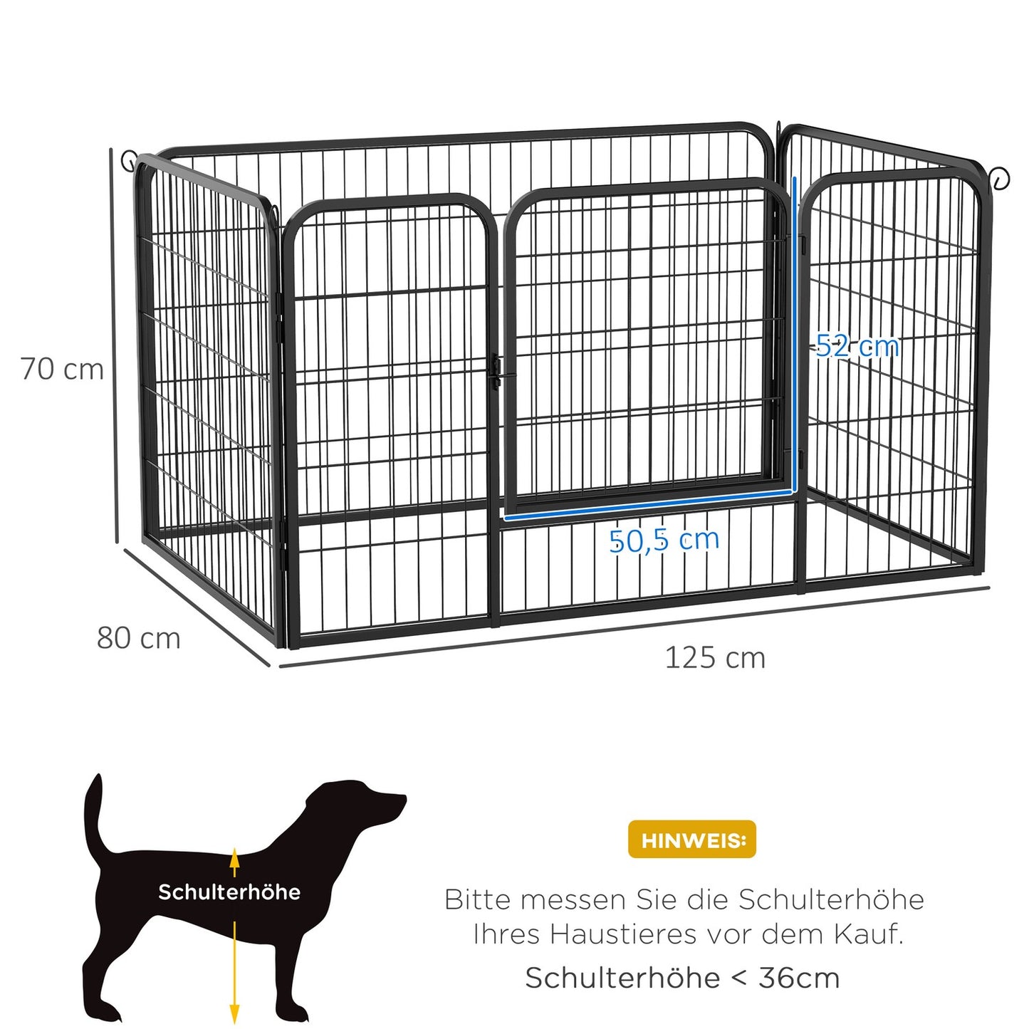 Puppy outdoor playpen - 70 x 80 cm Portable fence