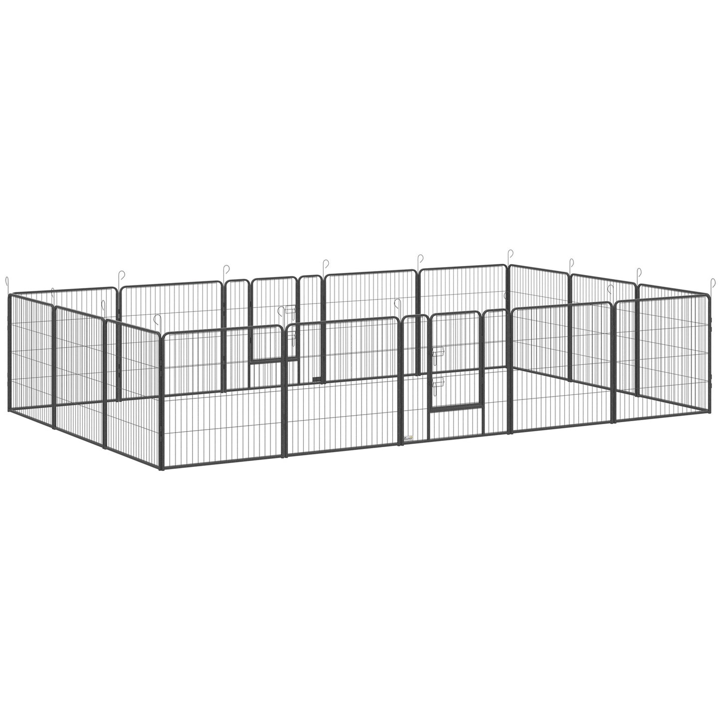 Outdoor Puppy Kennel - Steel enclosure with double doors