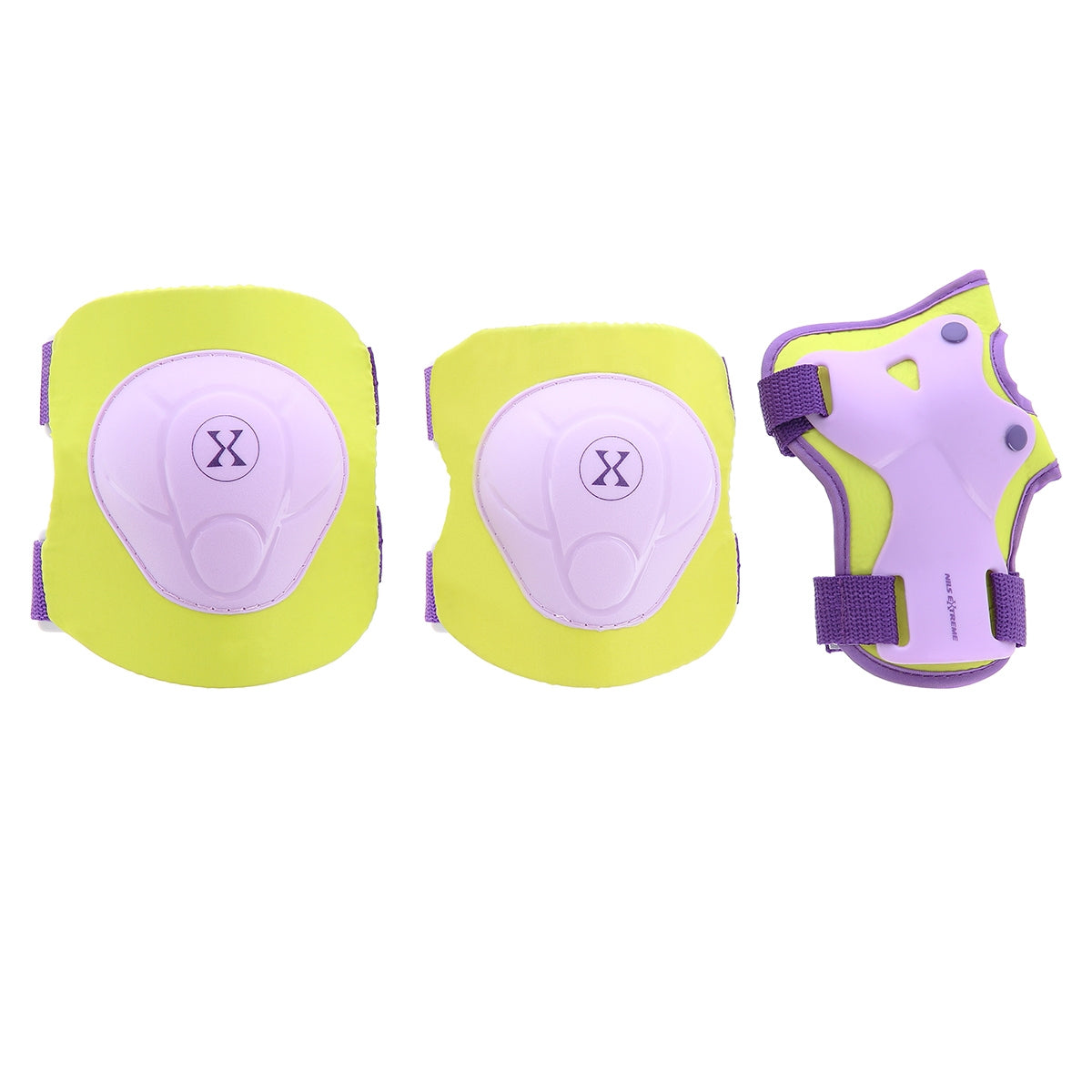 Purple-Lime Size L Helmet Protectors Set