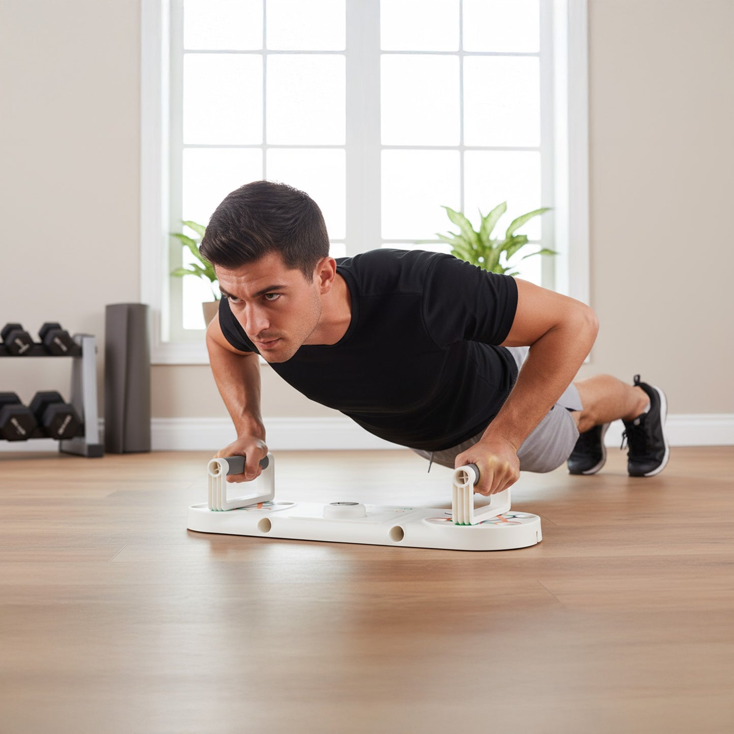 Push-Up & Ab Workout Board with Smart Counter