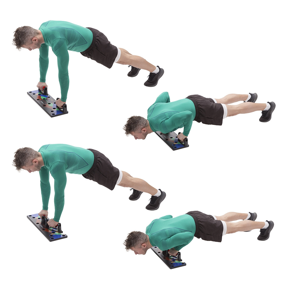Push Up Board, Red Multi-Position Fitness Tool