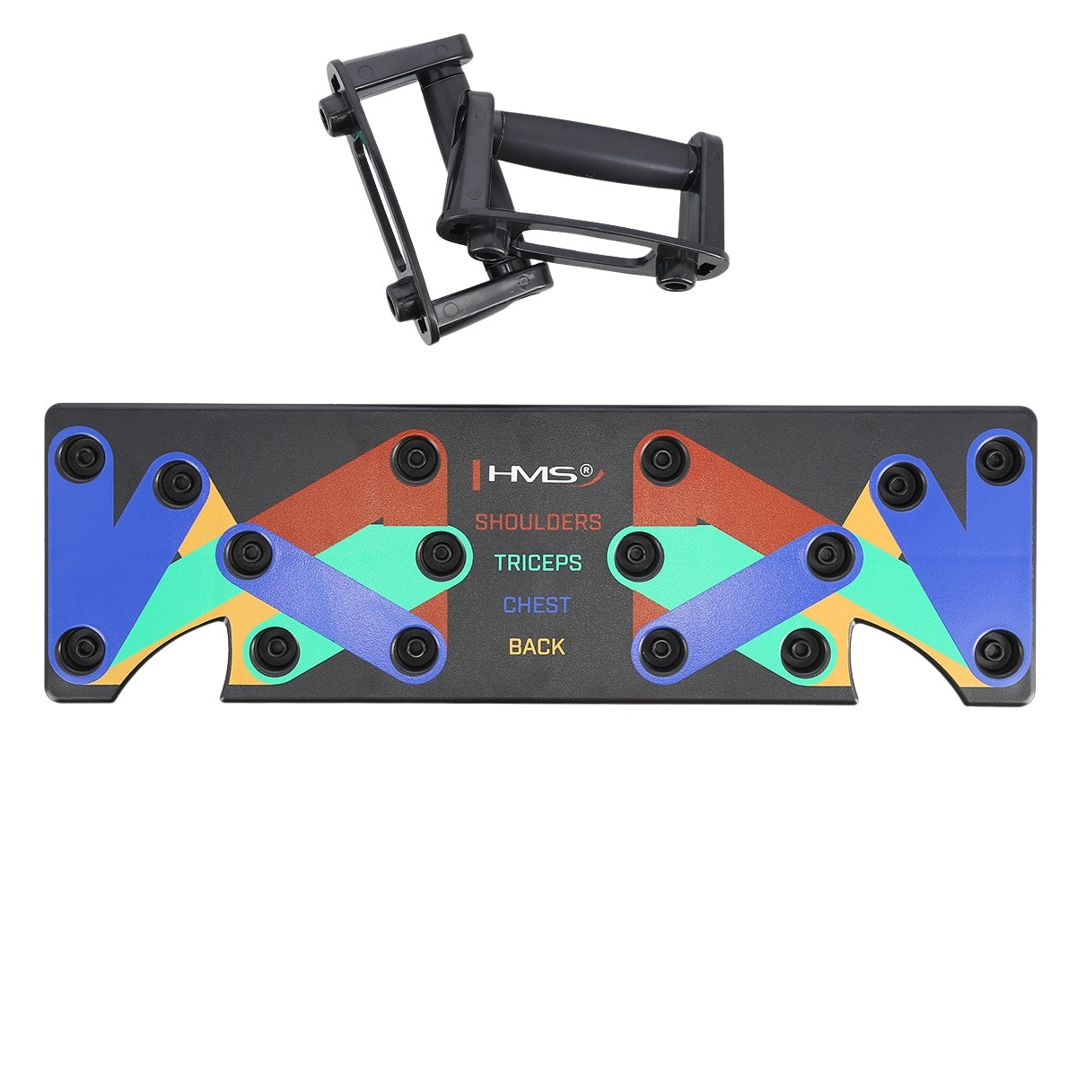Push Up Board with Multi-Position Slots, Black