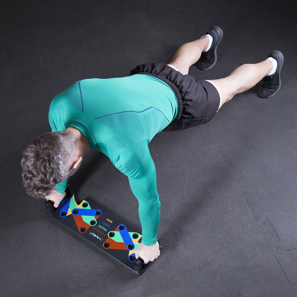 Push Up Board with Multi-Position Slots, Black