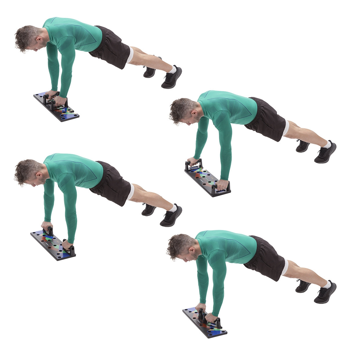Push Up Board with Multi-Position Slots, Black