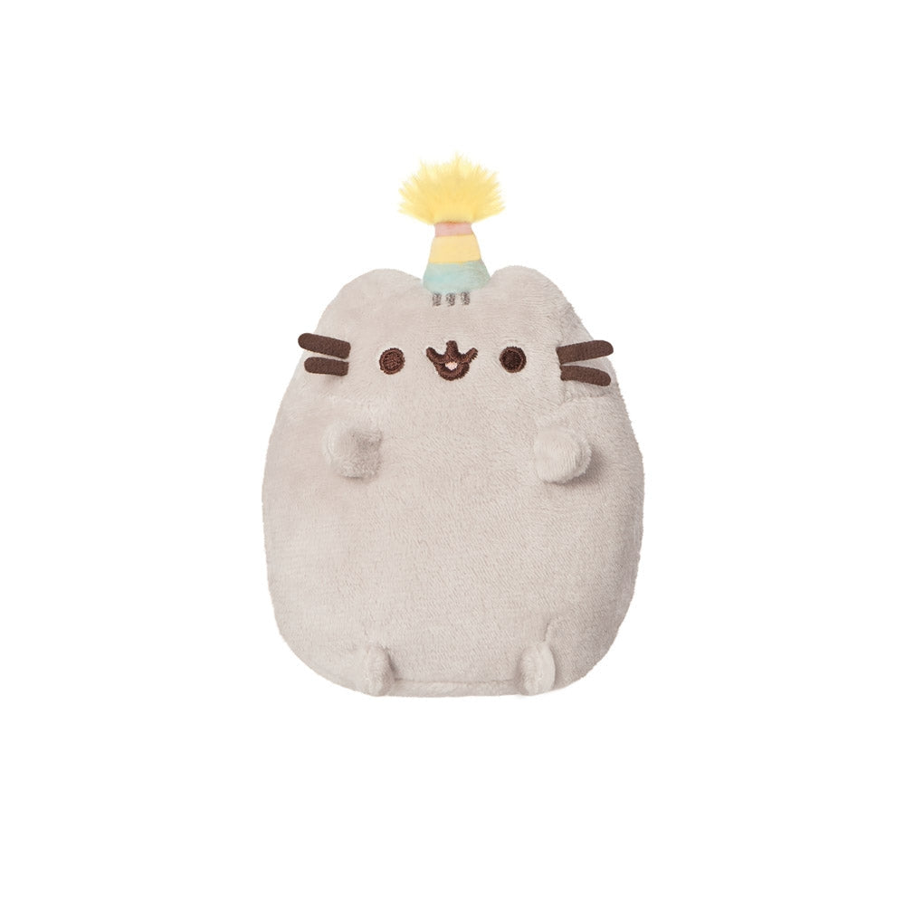 Pusheen Soft Toy Sitting Pusheen With Party Hat, 10 Cm