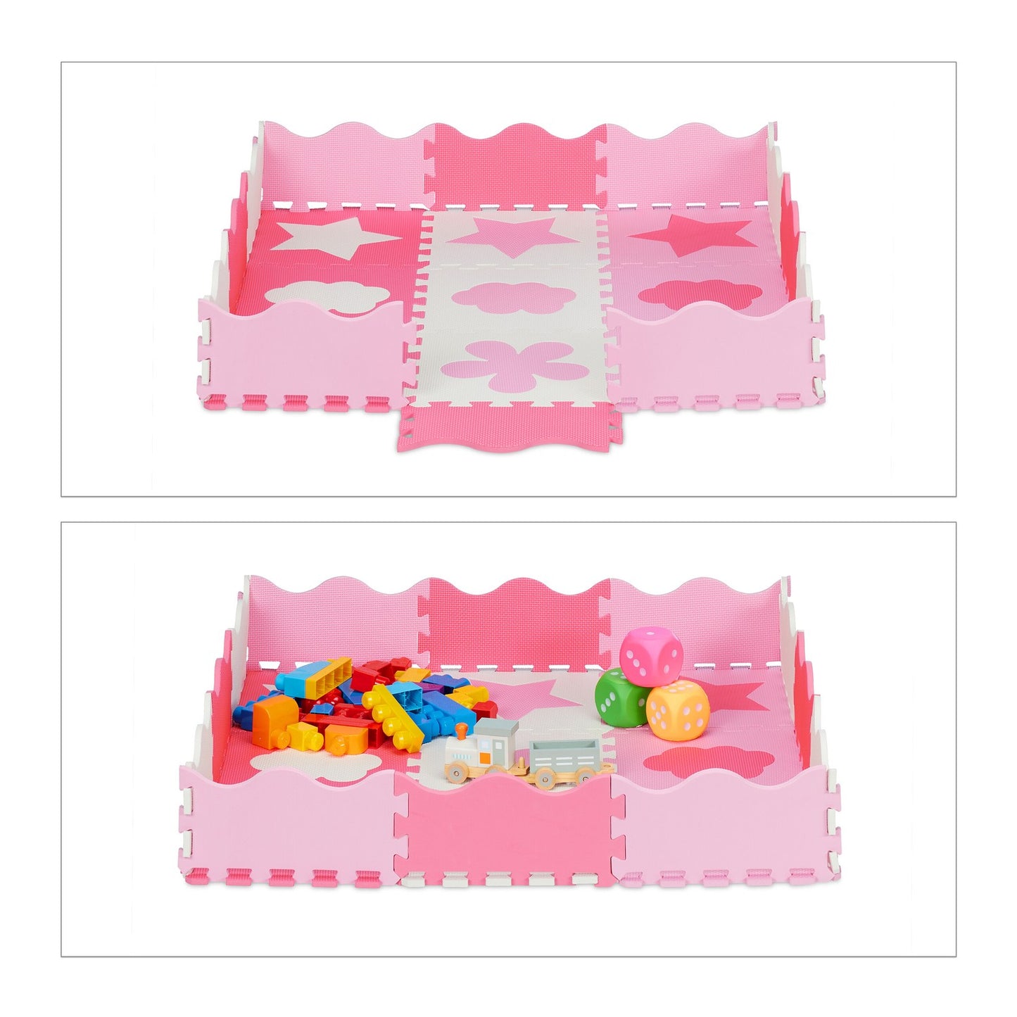 Puzzle 3x3 puzzle mat jigsaw with frame
