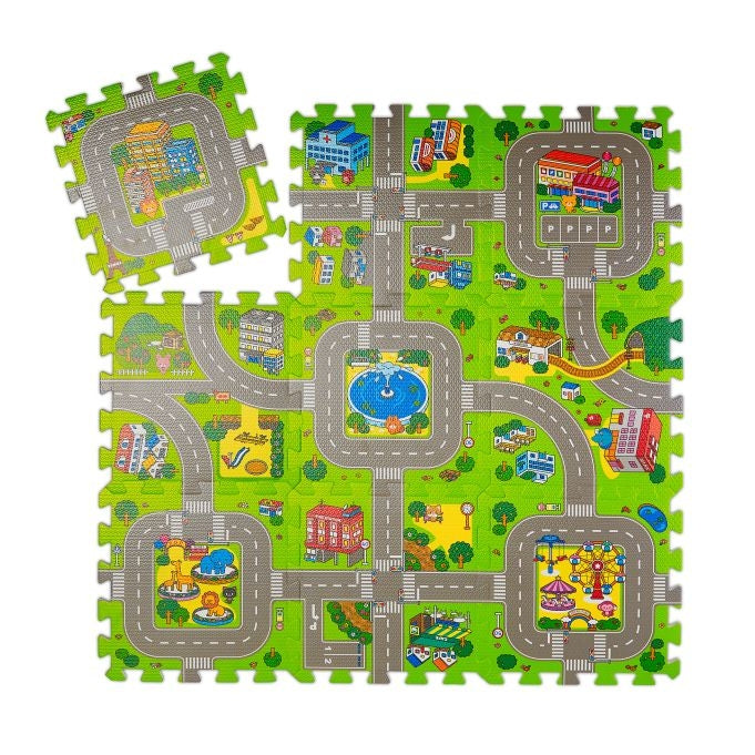 Puzzle Mat Road with Animals