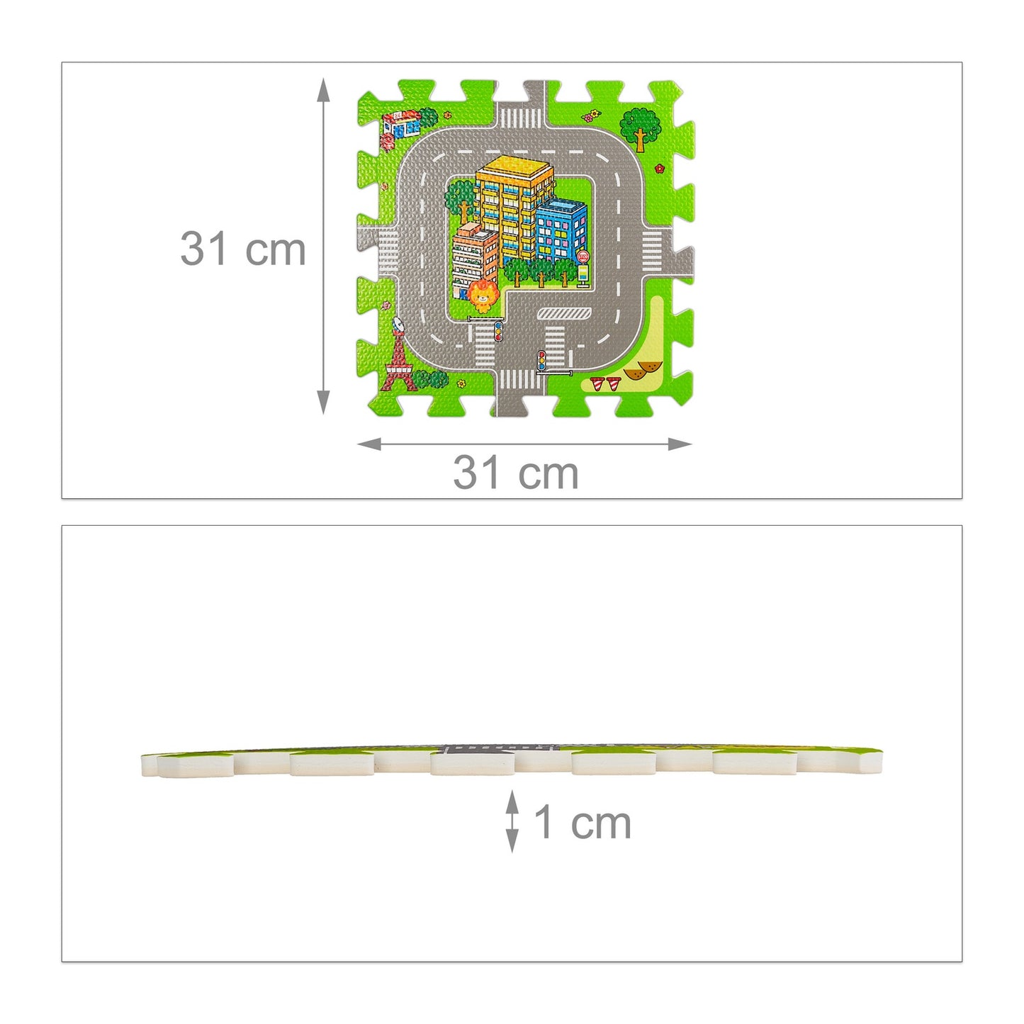 Puzzle Mat Road with Animals