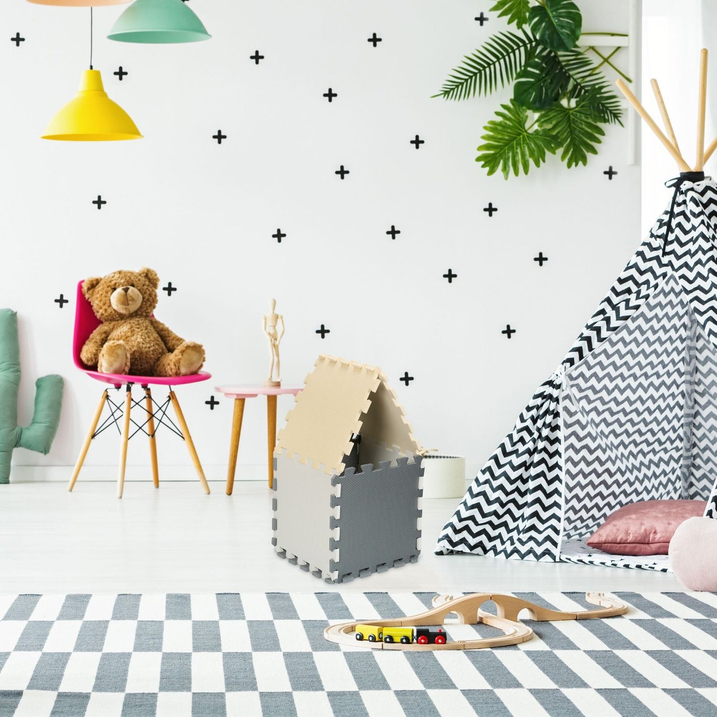 Puzzle Play Mat, EVA Foam, 3-Color Set
