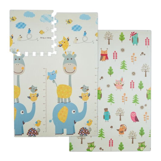 Puzzle mat duo: owl / elephant
