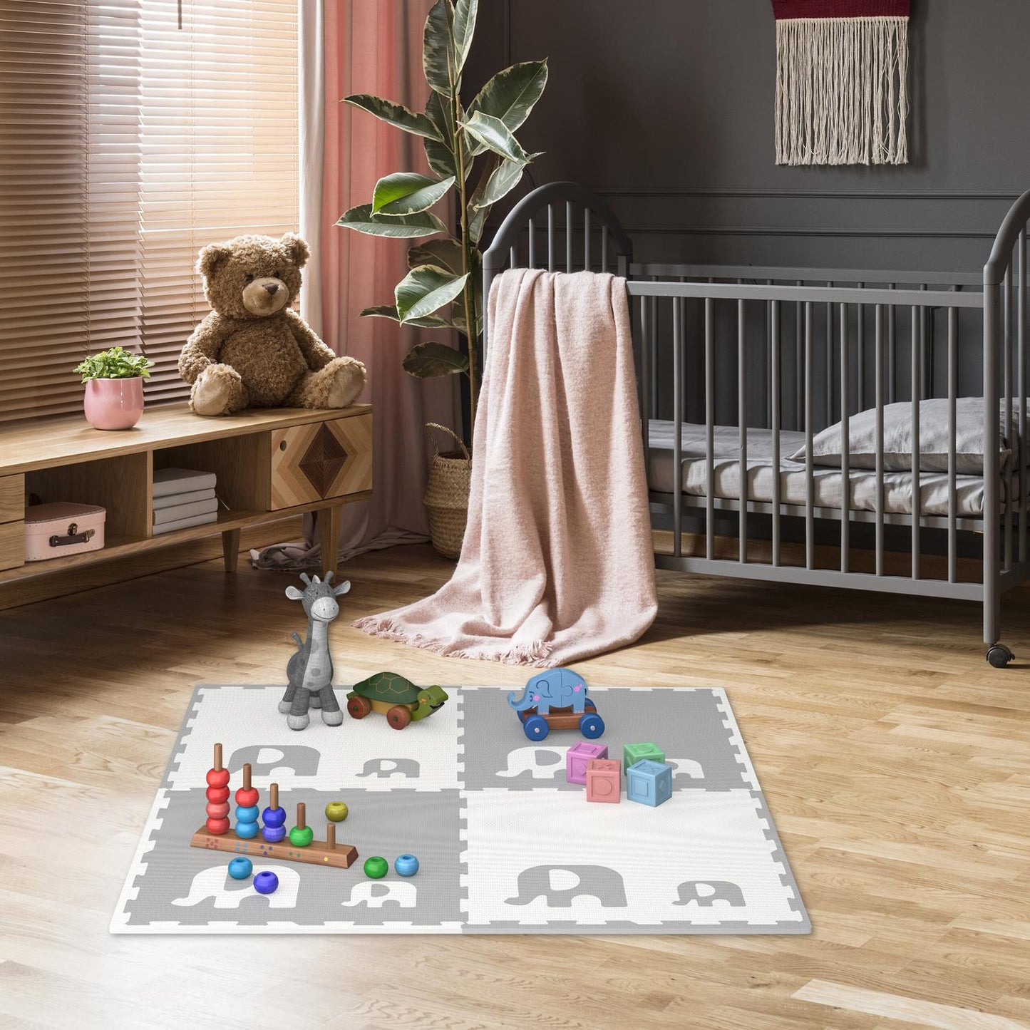 Puzzle mat elephants