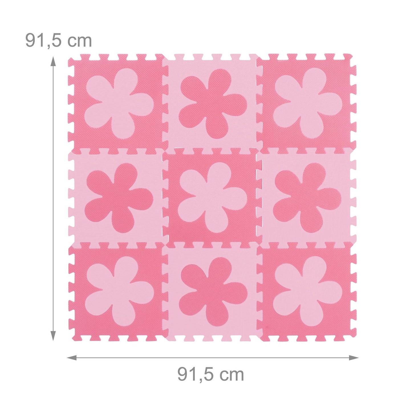 Puzzle mat floral pattern