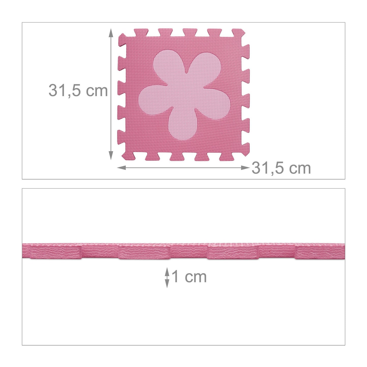 Puzzle mat floral pattern
