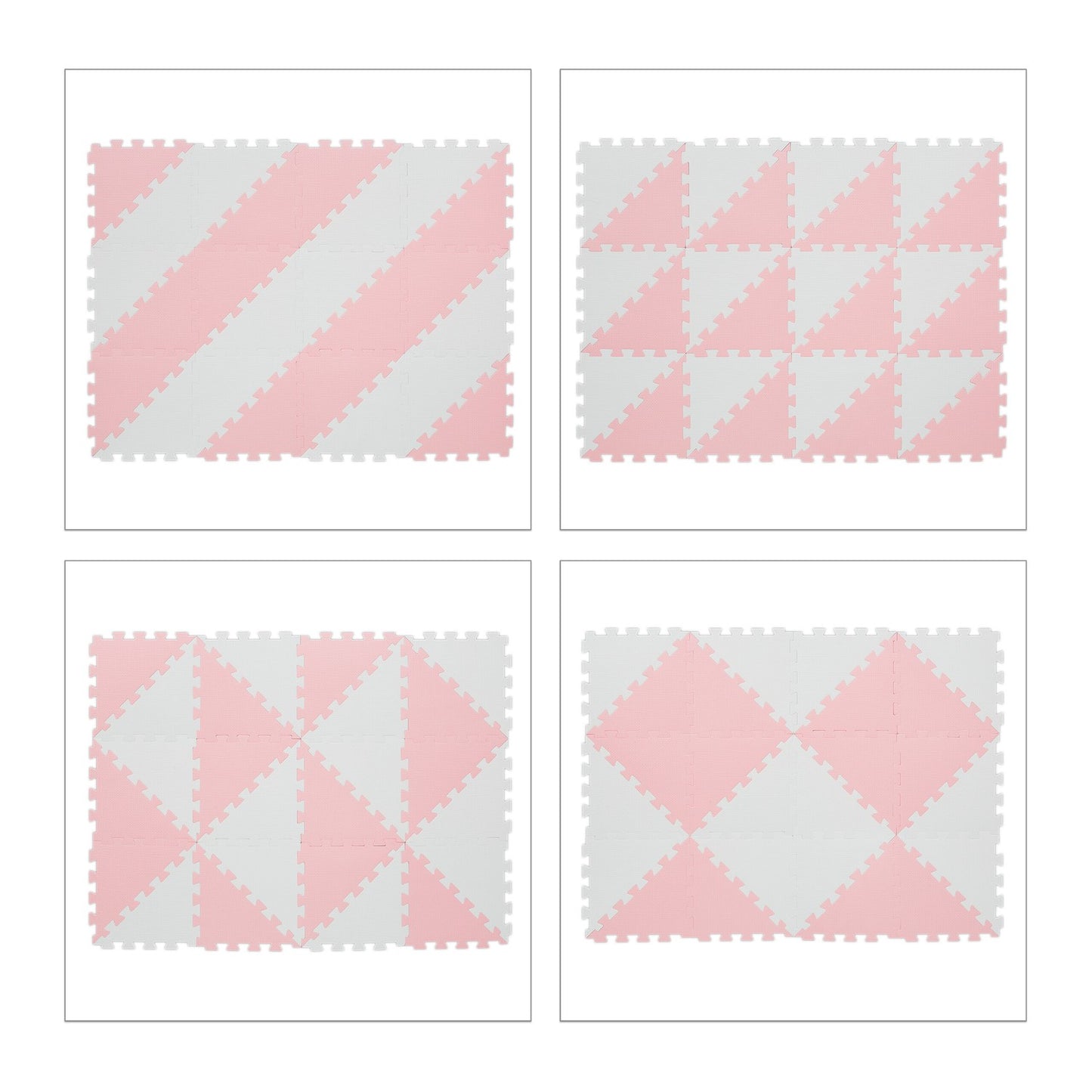Puzzle mat pink-white