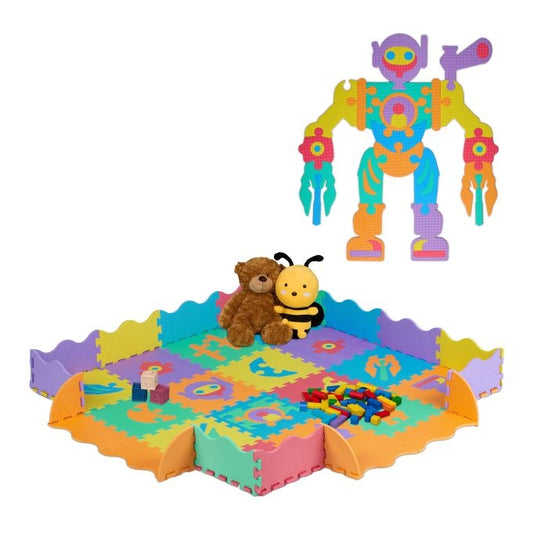 Puzzle mat robot parts