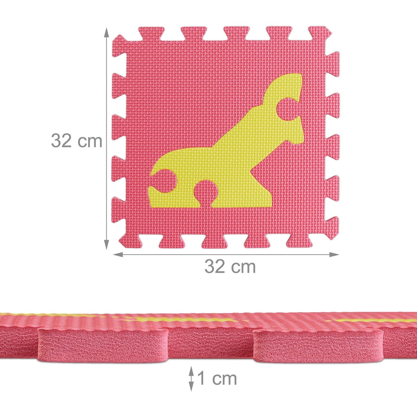 Puzzle mat robot parts
