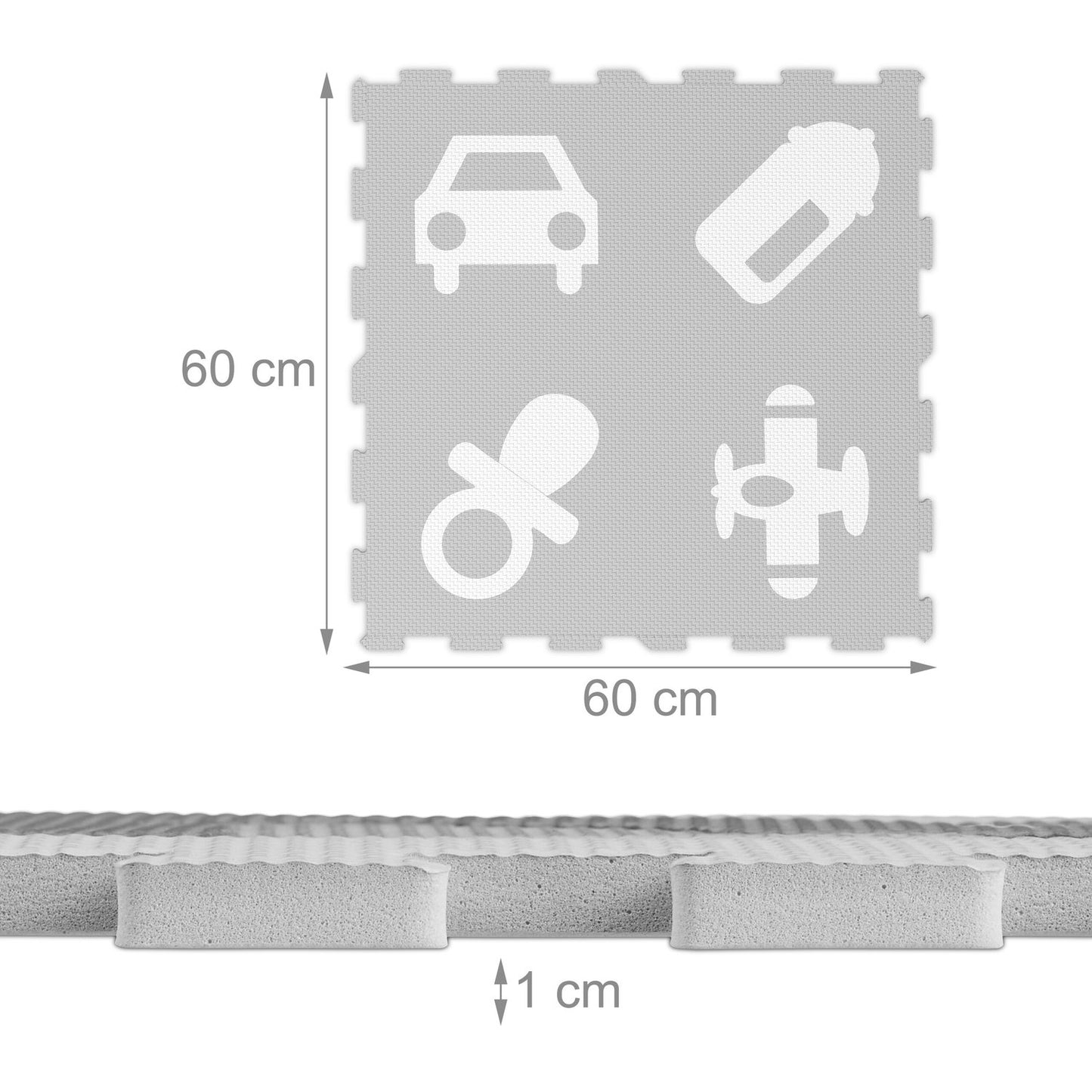 Puzzle mats with symbols