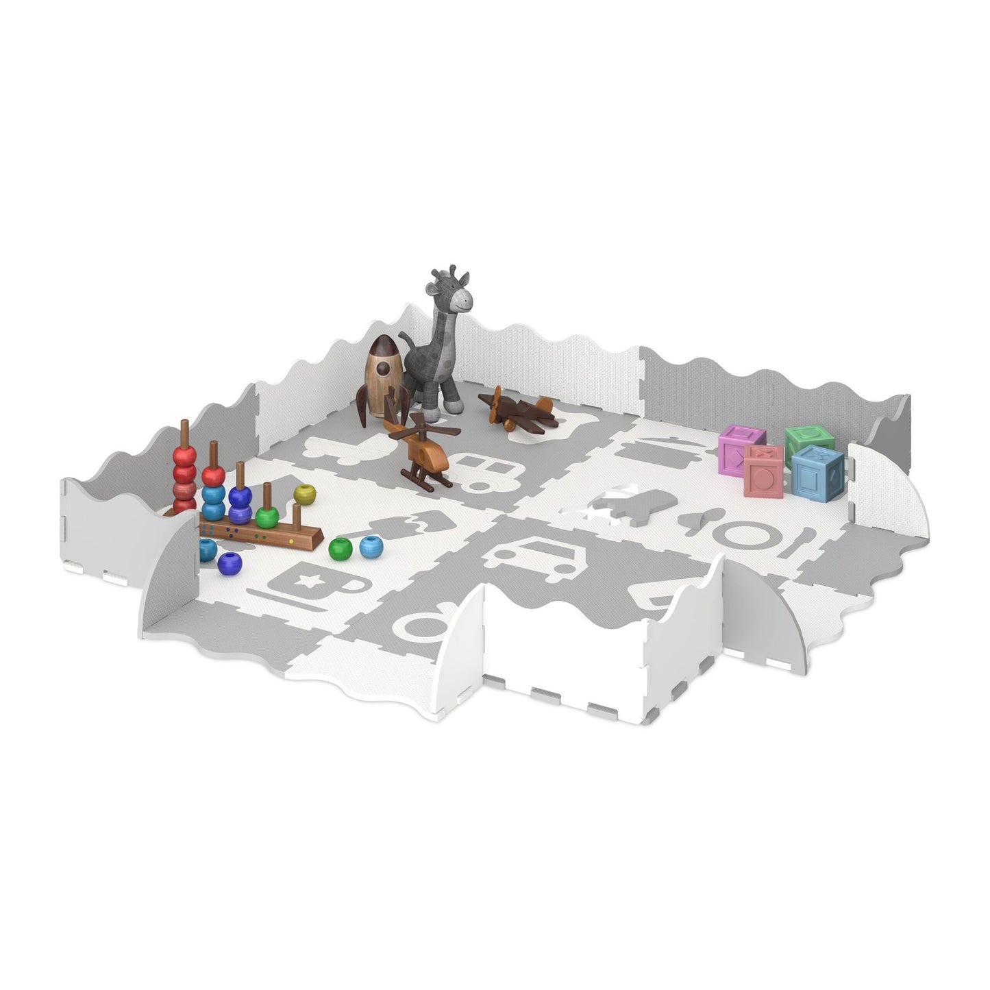 Puzzle mats with symbols
