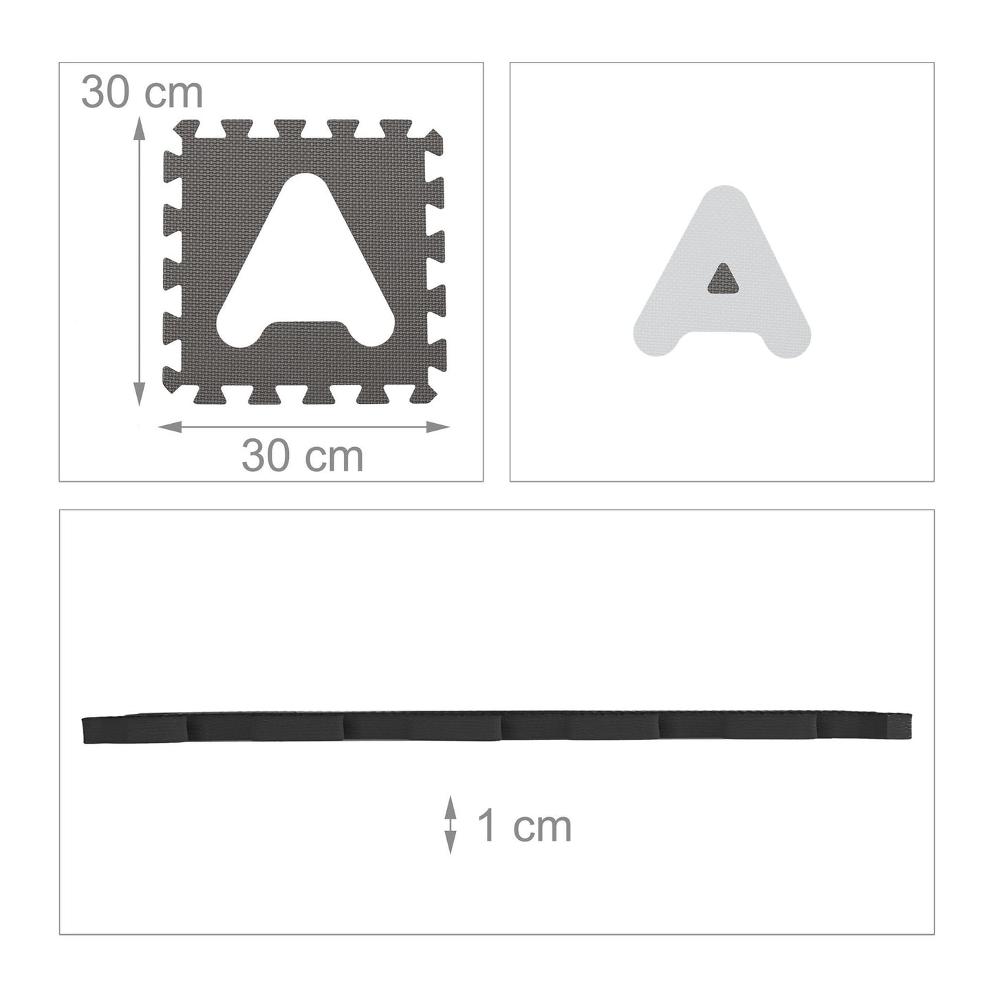 Puzzle mat with ABC and numbers