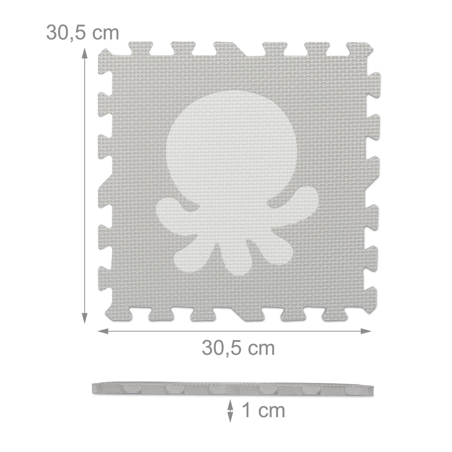 Puzzle mat with animal motifs