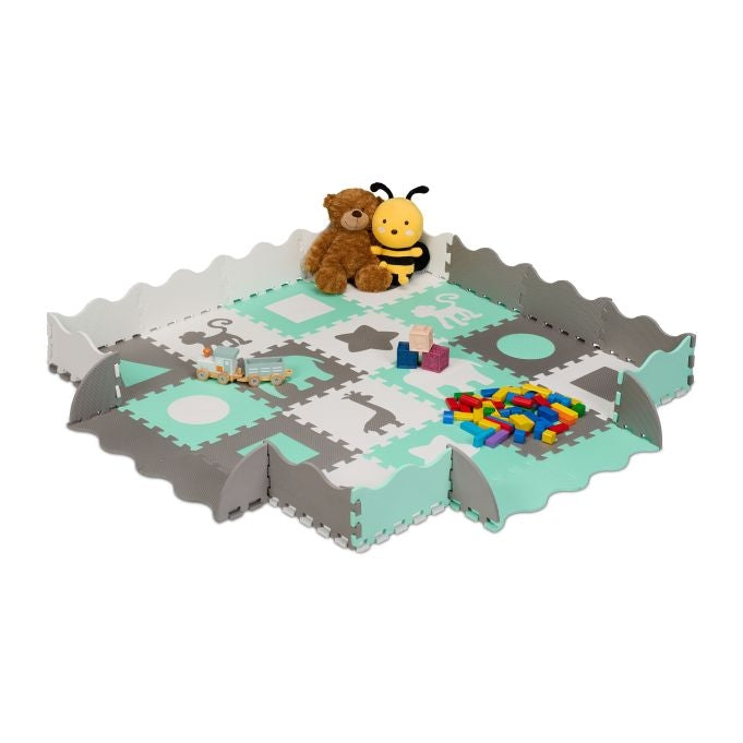 Puzzle mat with edge