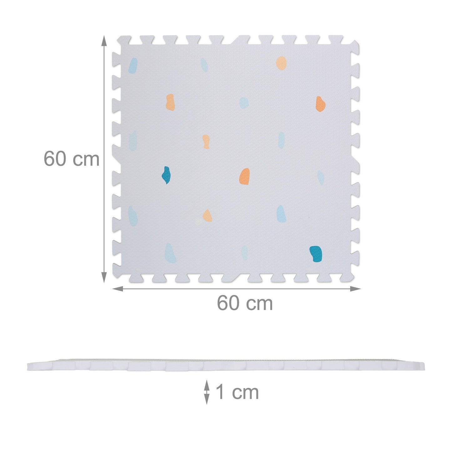 Puzzle mat with pattern