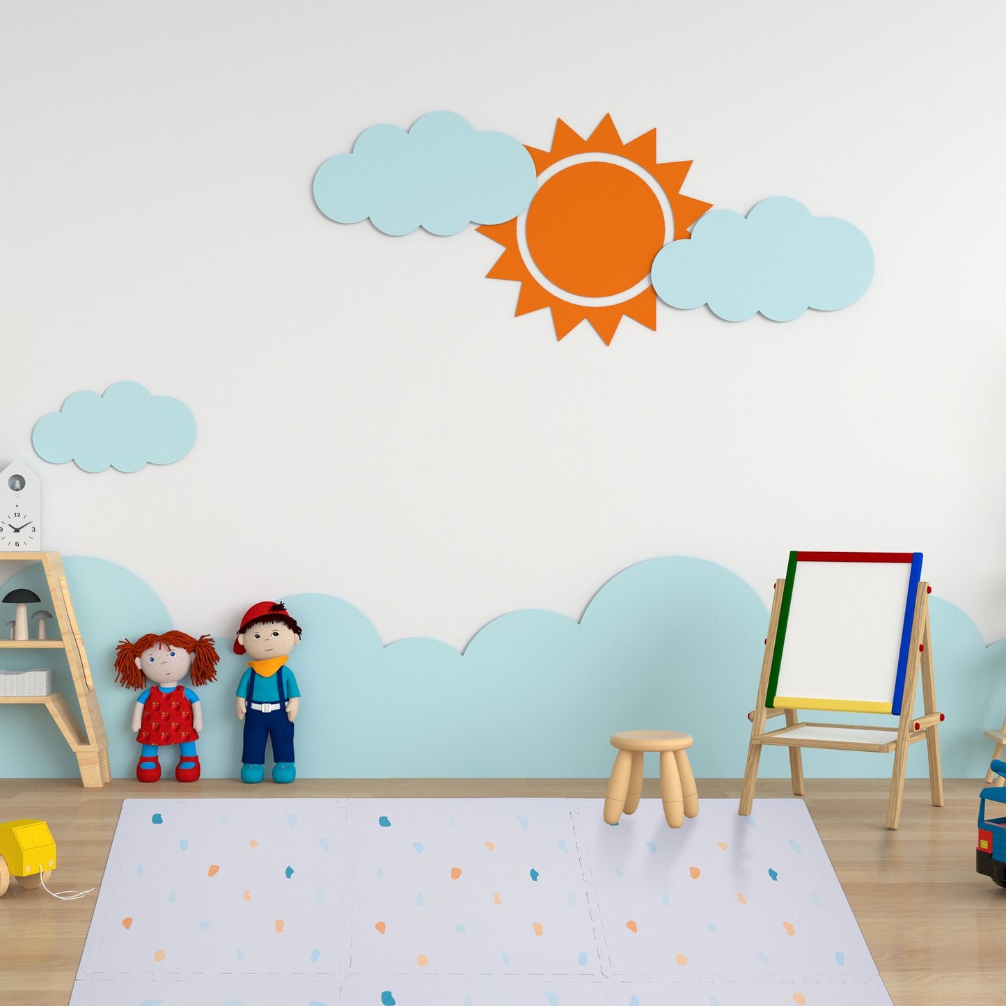 Puzzle mat with pattern