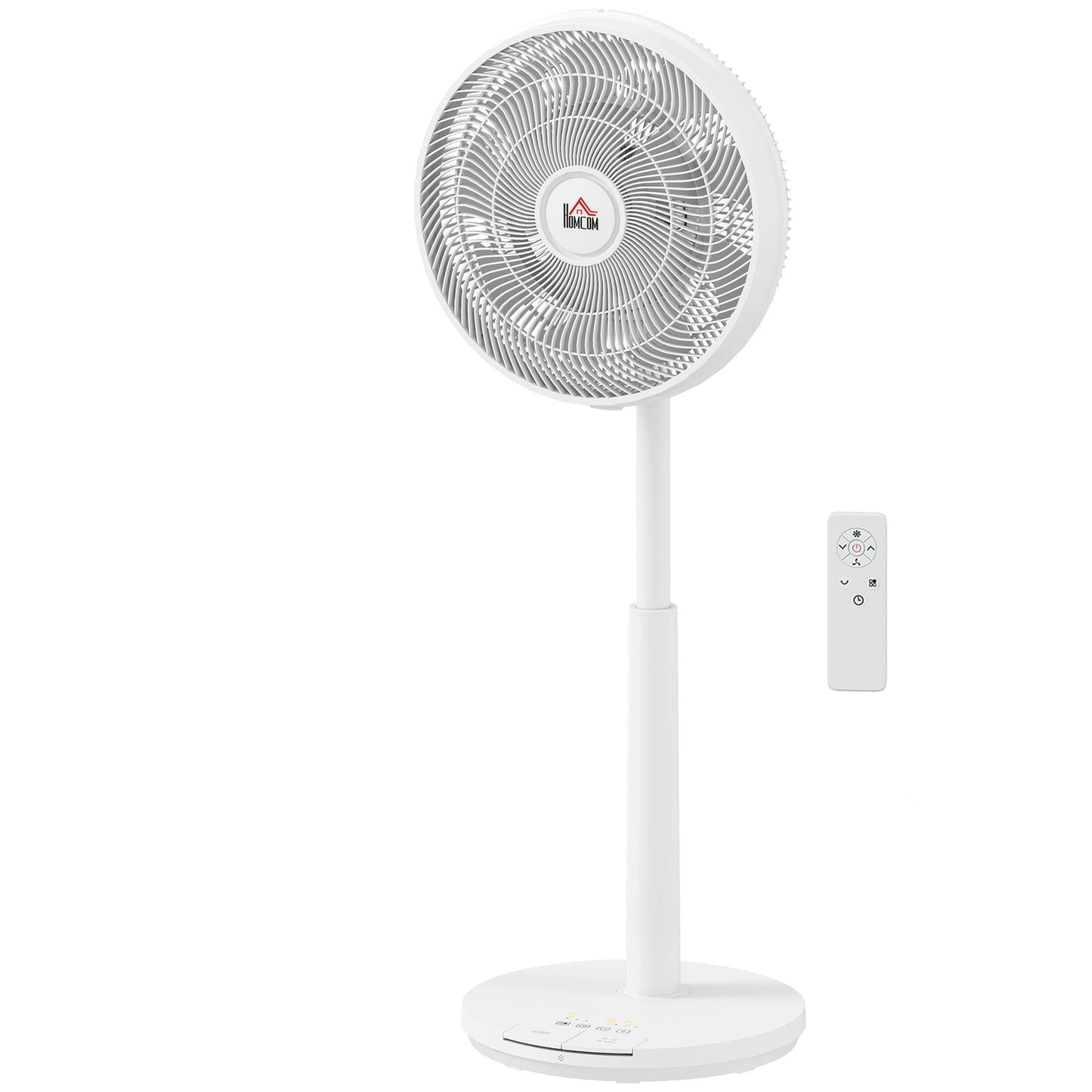 Quiet pedestal fan with remote control, 12 speeds, sleep mode